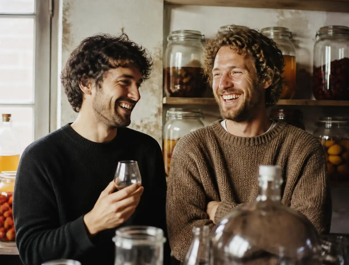 Les deux fondateurs de Maison Rubini dans leur atelier